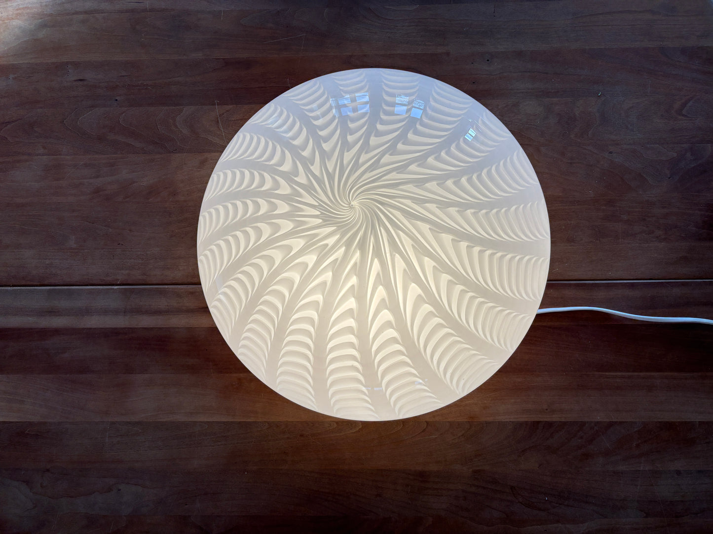 Vintage Murano hvid peacock plafond 38 cm