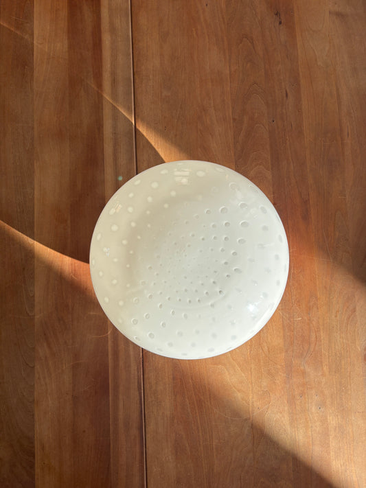 Vintage Murano plafond i hvid bullicante 28 cm