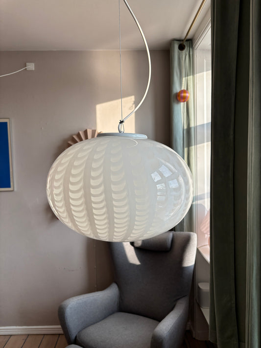 Vintage Murano pendel med peacock mønster 40 cm