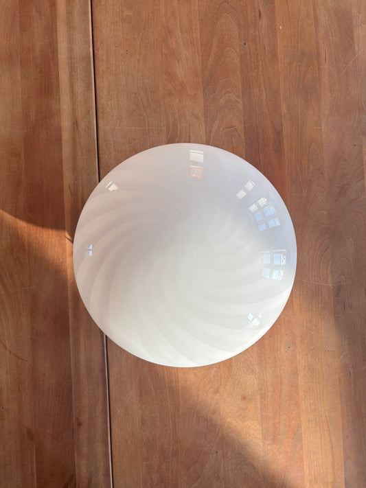 Vintage Murano plafond med hvidt swirl 30 cm