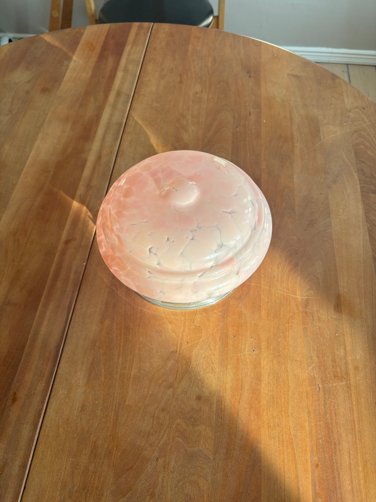 Vintage Murano plafond i lyserødt mønster 25 cm