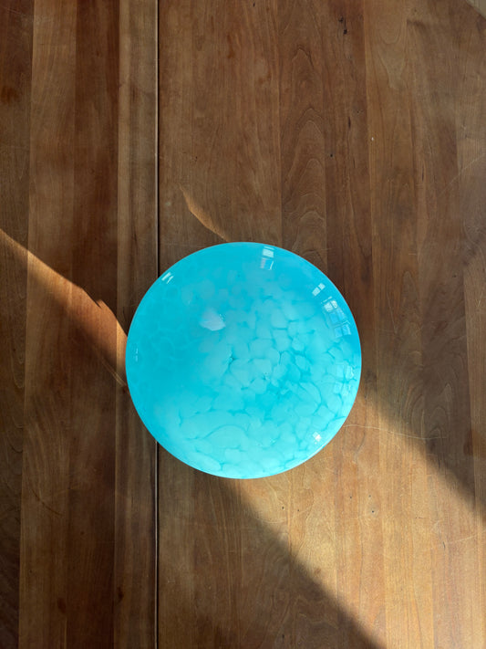 Vintage Murano plafonds i blåt mønster 25 cm