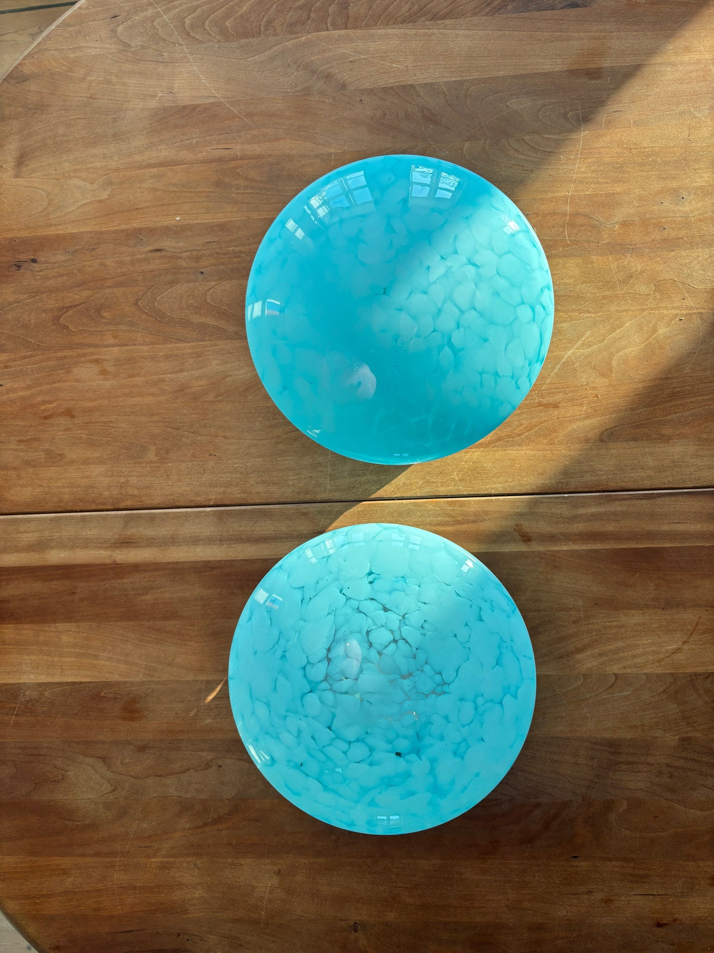 Vintage Murano plafonds i blåt mønster 25 cm
