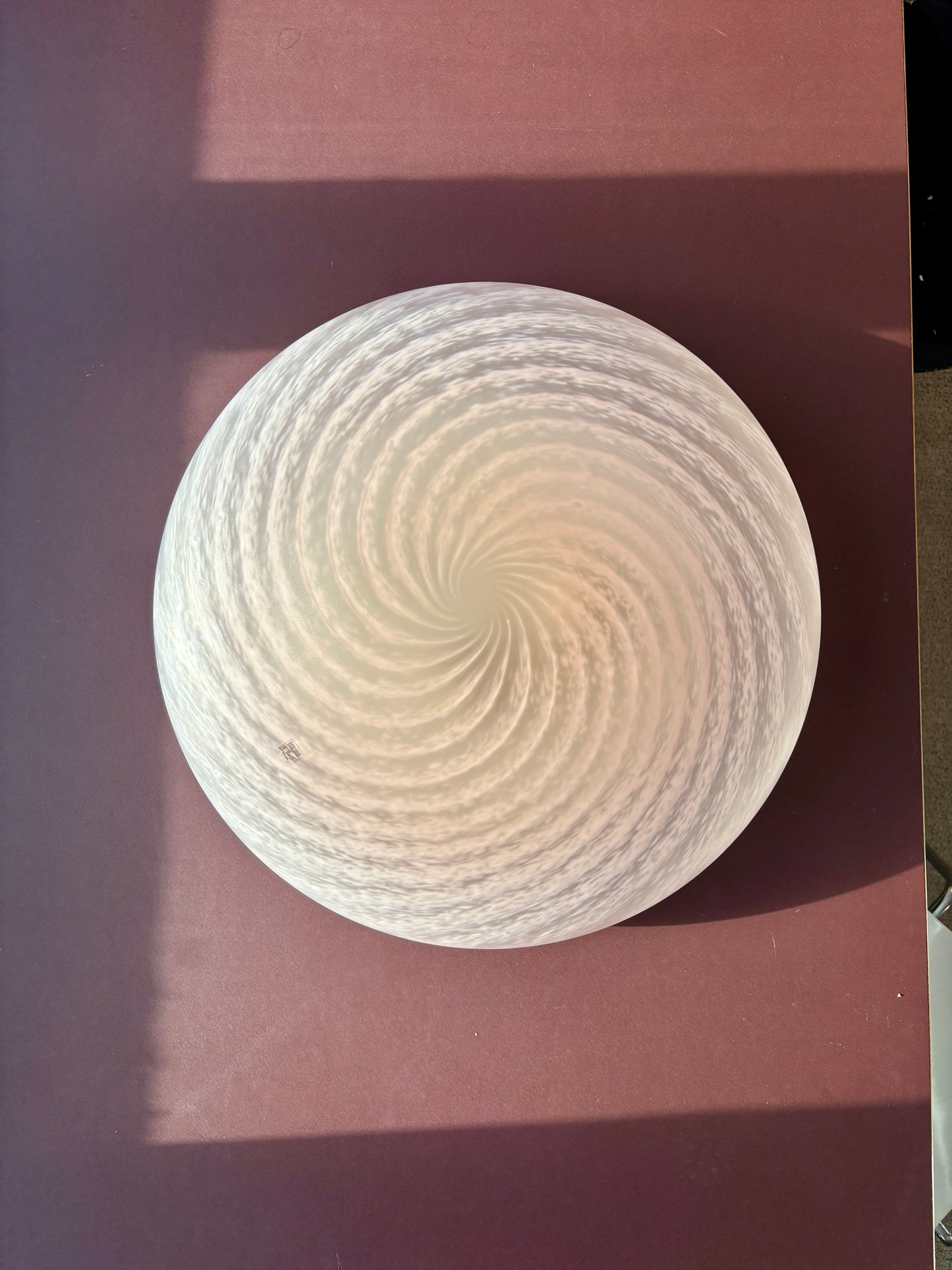 Sjælden vintage Murano plafond lyserødt mønster 45 cm