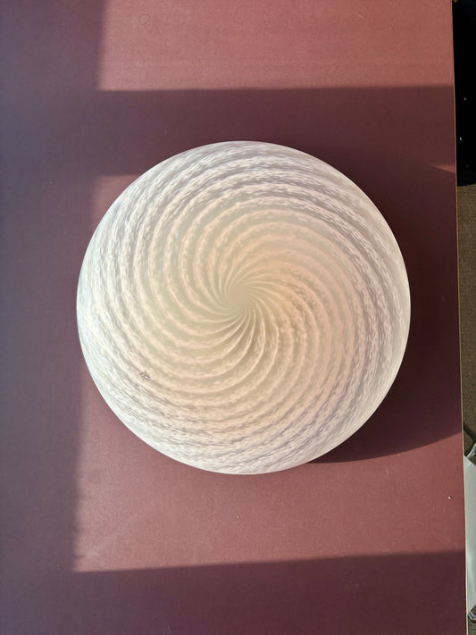 Sjælden vintage Murano plafond lyserødt mønster 45 cm