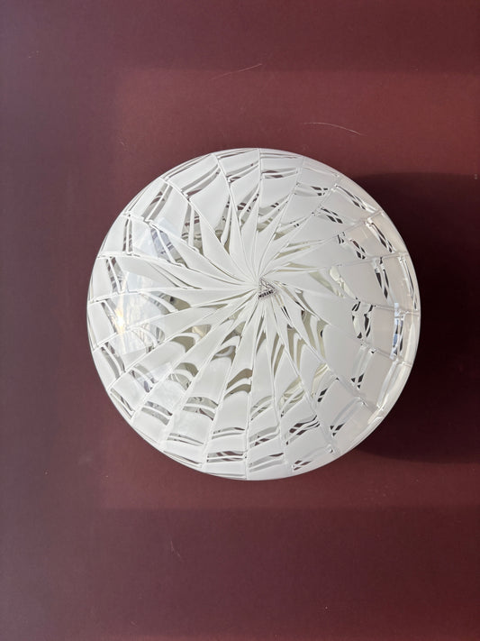 Vintage Murano hvid peacock plafond 38 cm