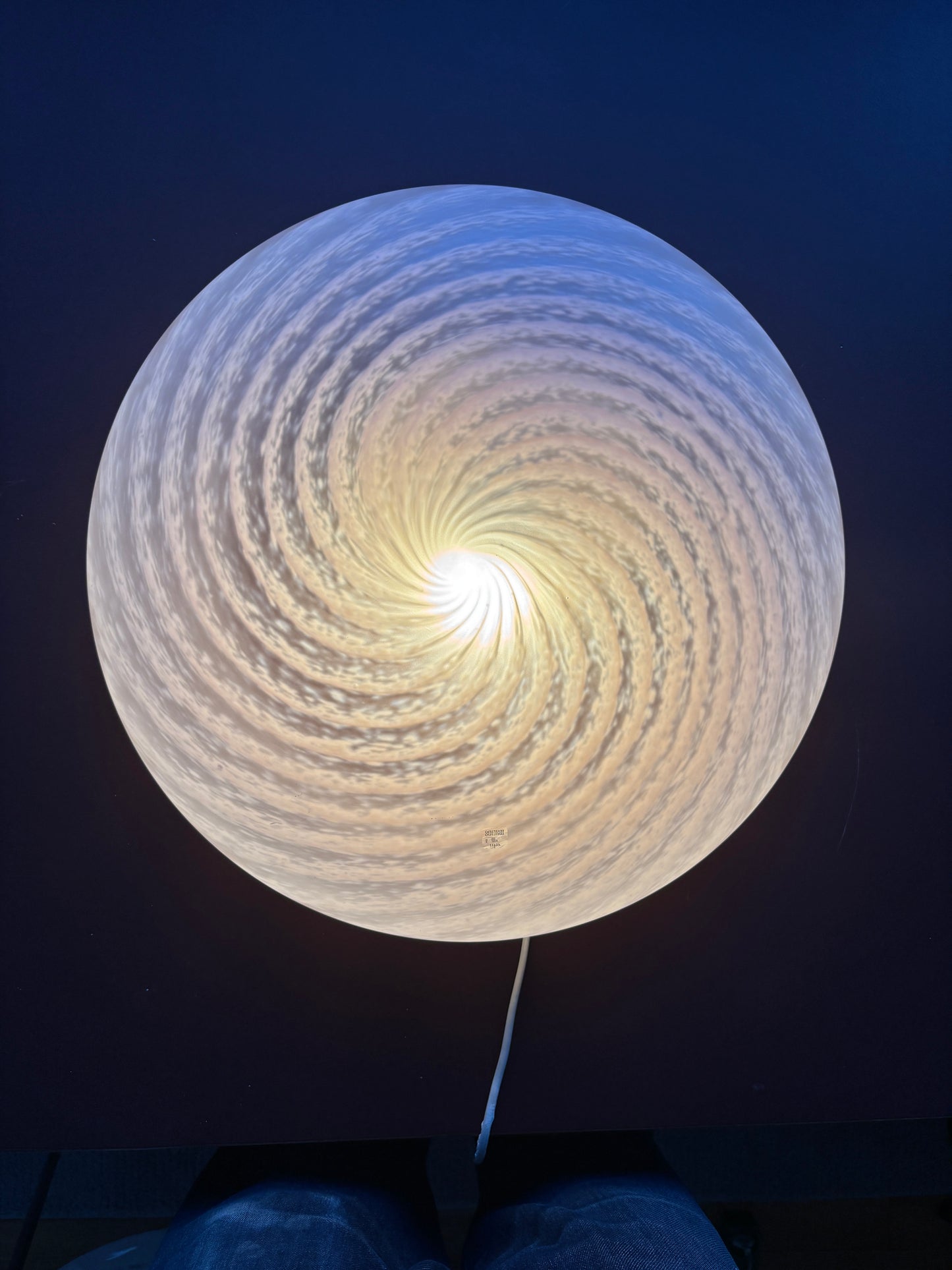 Sjælden vintage Murano plafond lyserødt mønster 45 cm