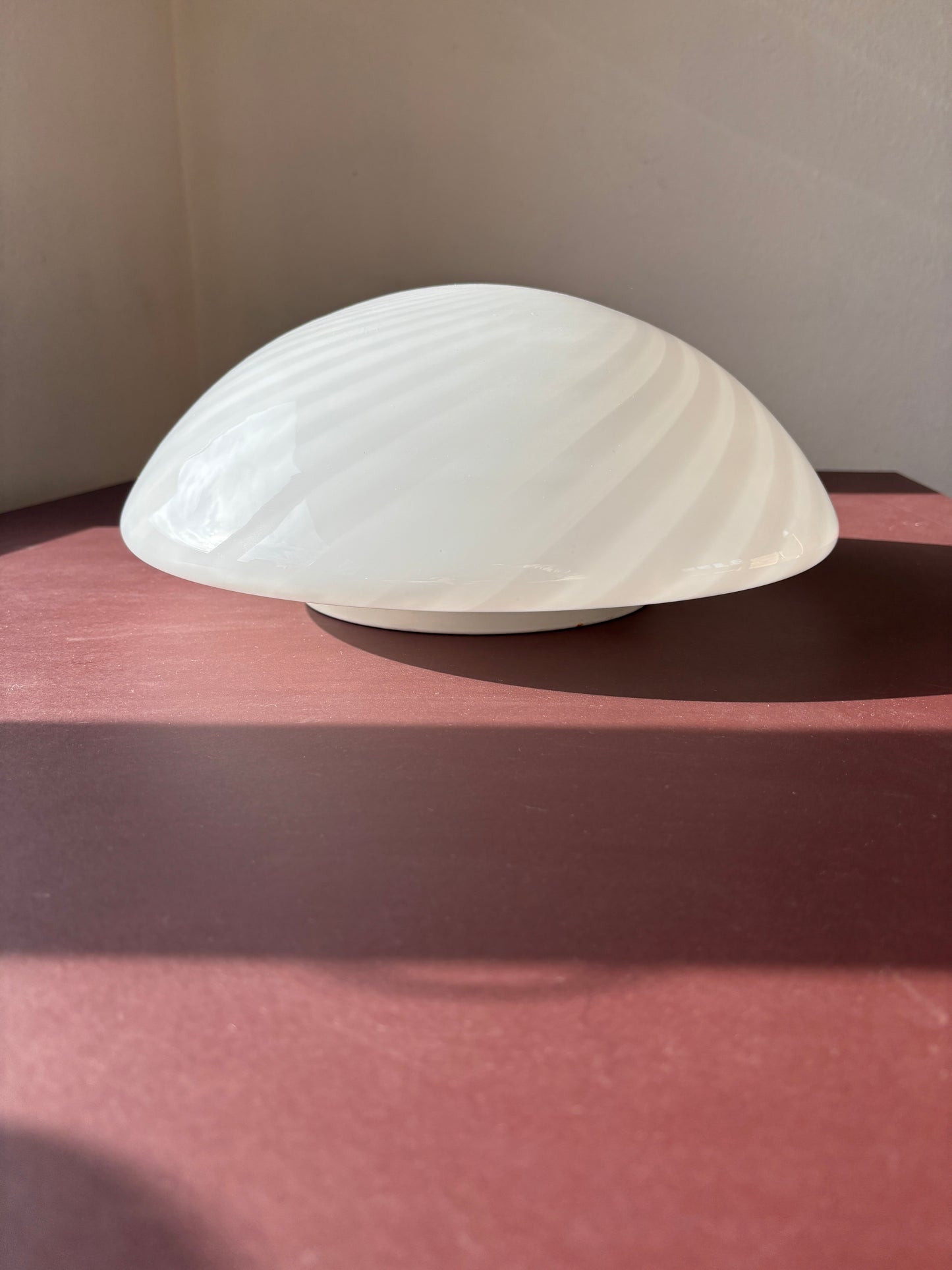 Vintage Murano plafond med hvidt swirl 35 cm