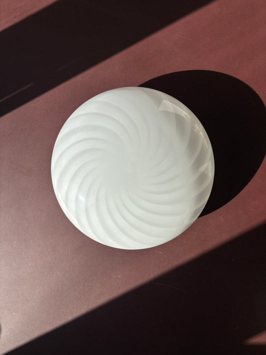 Vintage Murano plafond med hvidt swirl 30 cm
