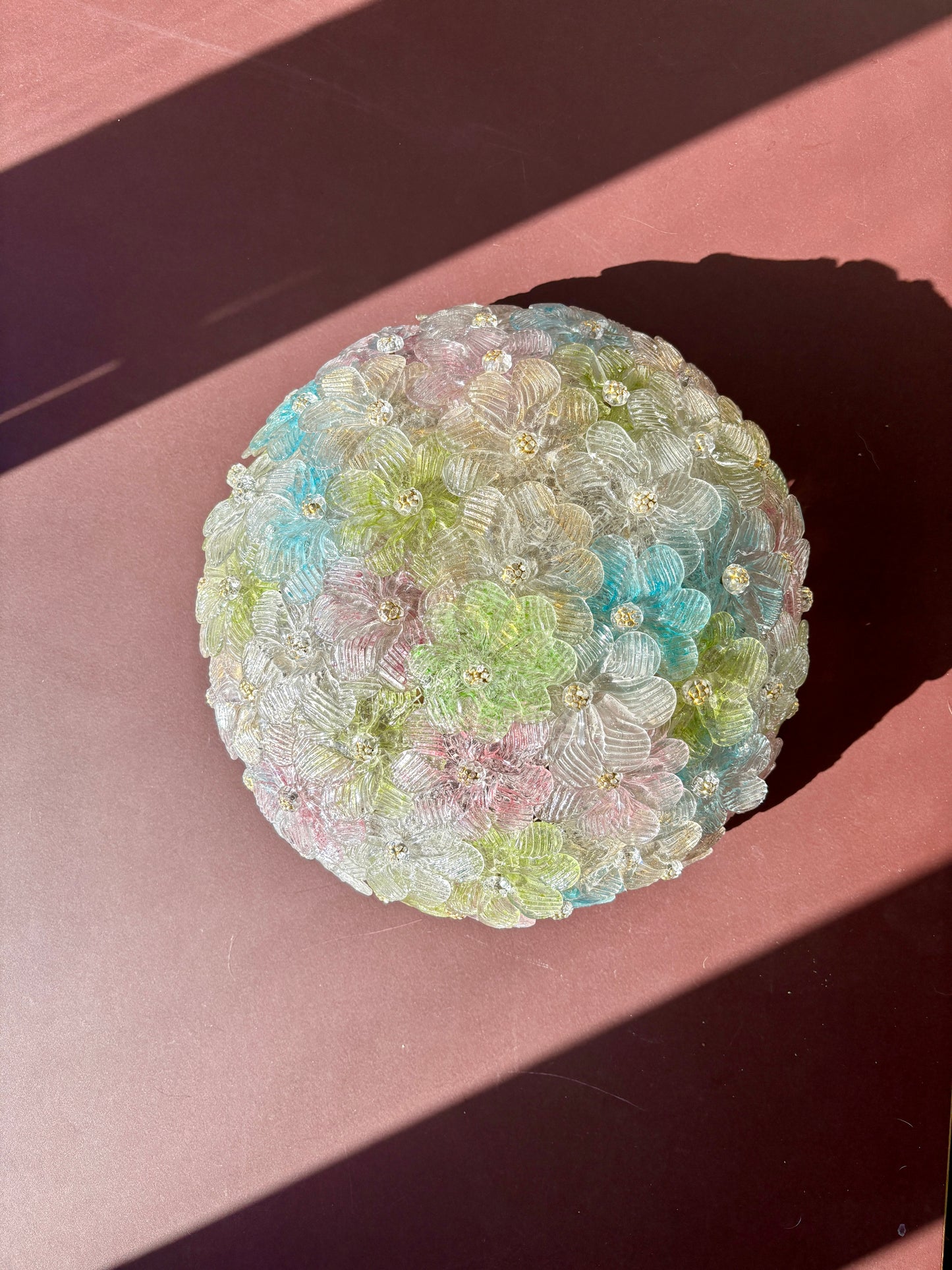Vintage Murano blomster plafond i multicolor 33 cm