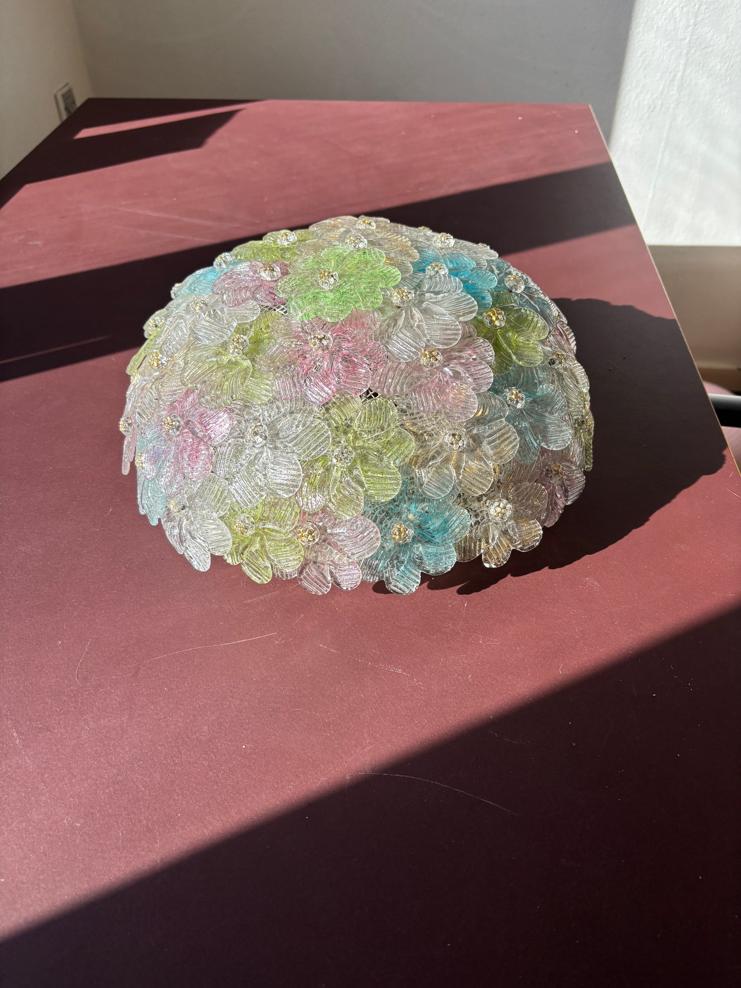 Vintage Murano blomster plafond i multicolor 33 cm