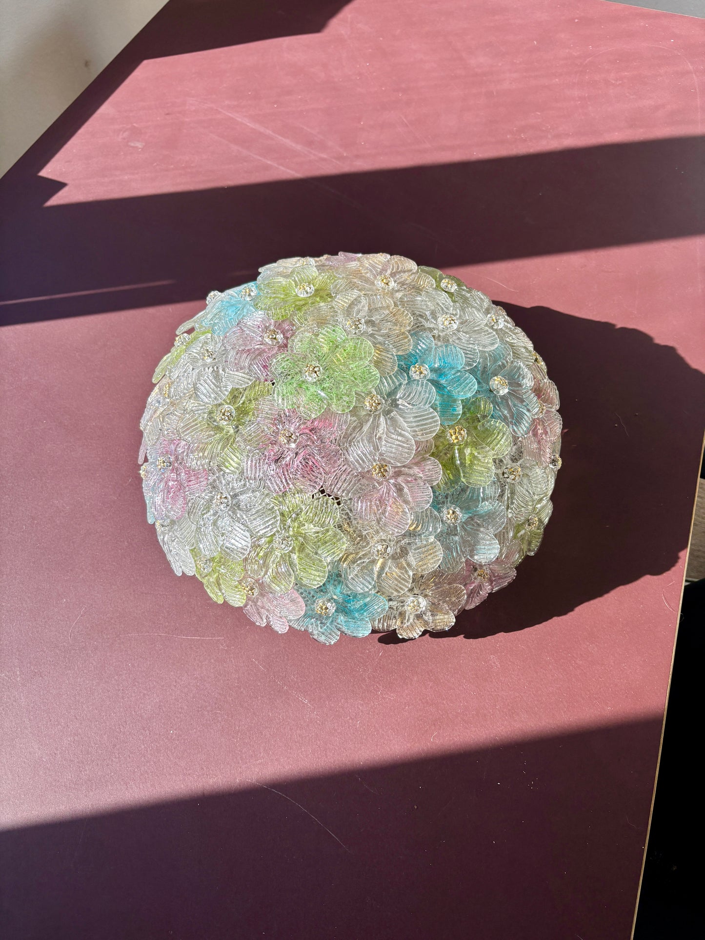 Vintage Murano blomster plafond i multicolor 33 cm