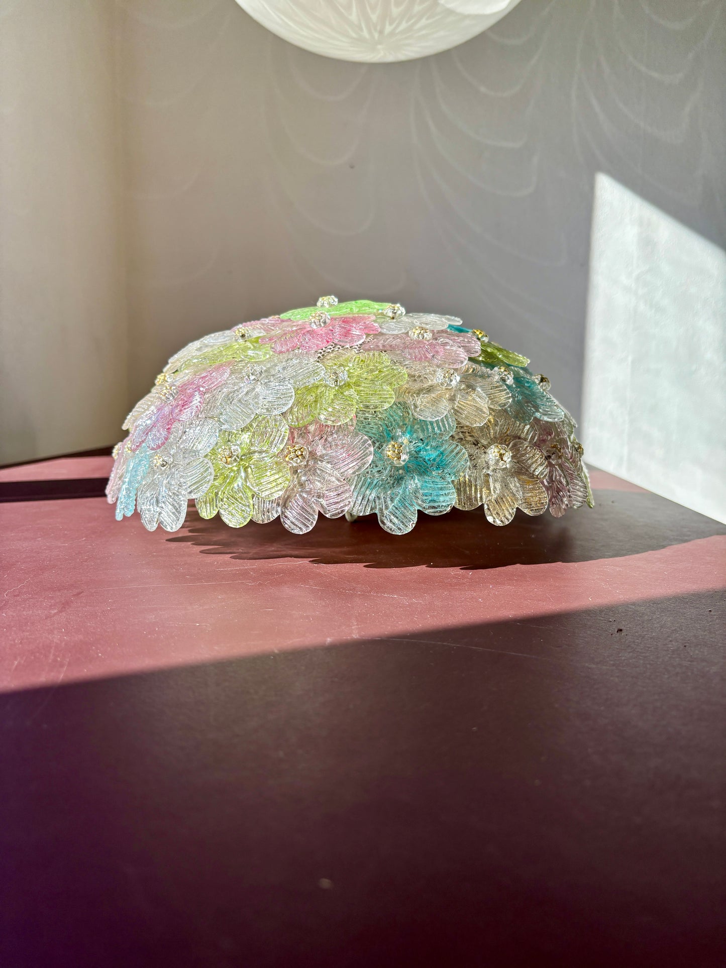 Vintage Murano blomster plafond i multicolor 33 cm