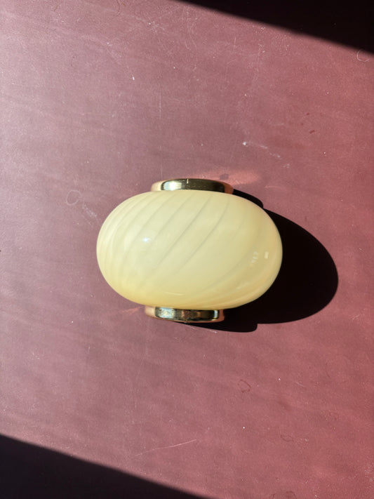 Sjælden vintage Murano muslinge væglampe i gult swirl