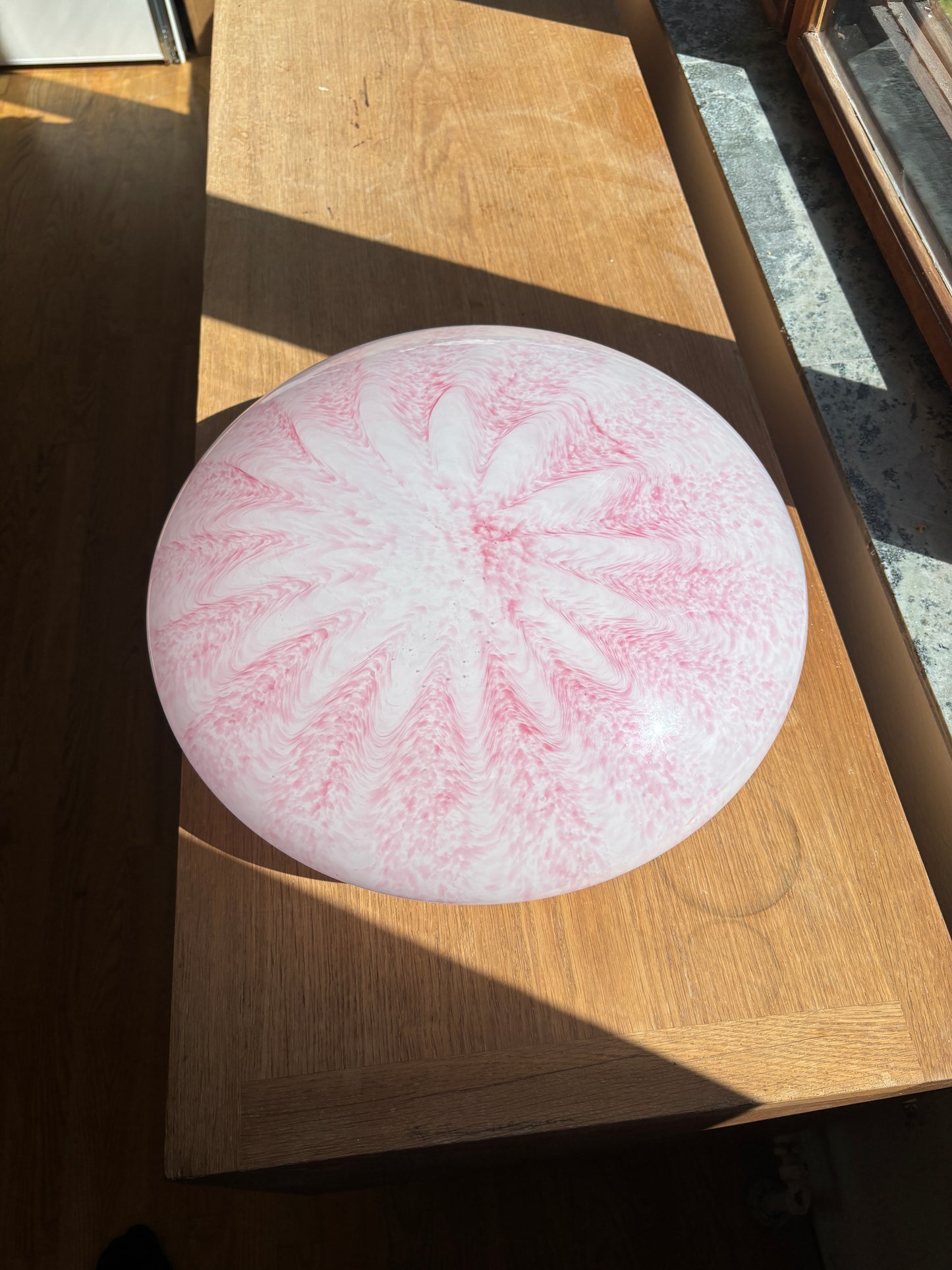 Vintage Murano plafond i et pink tulipan mønster 45 cm
