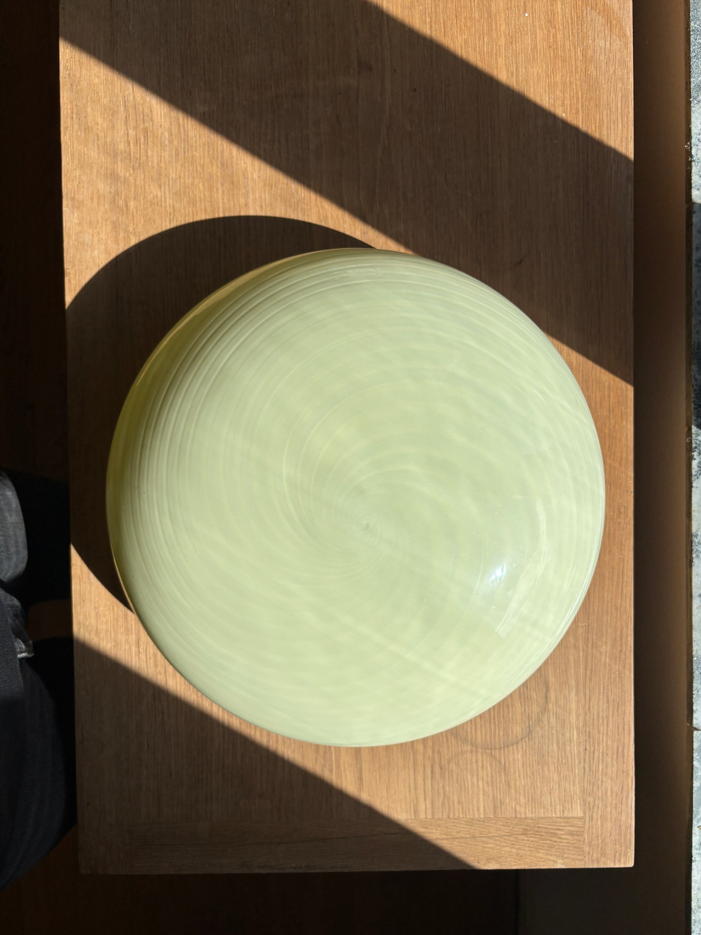 Vintage gul Murano plafond i swirl 36 cm