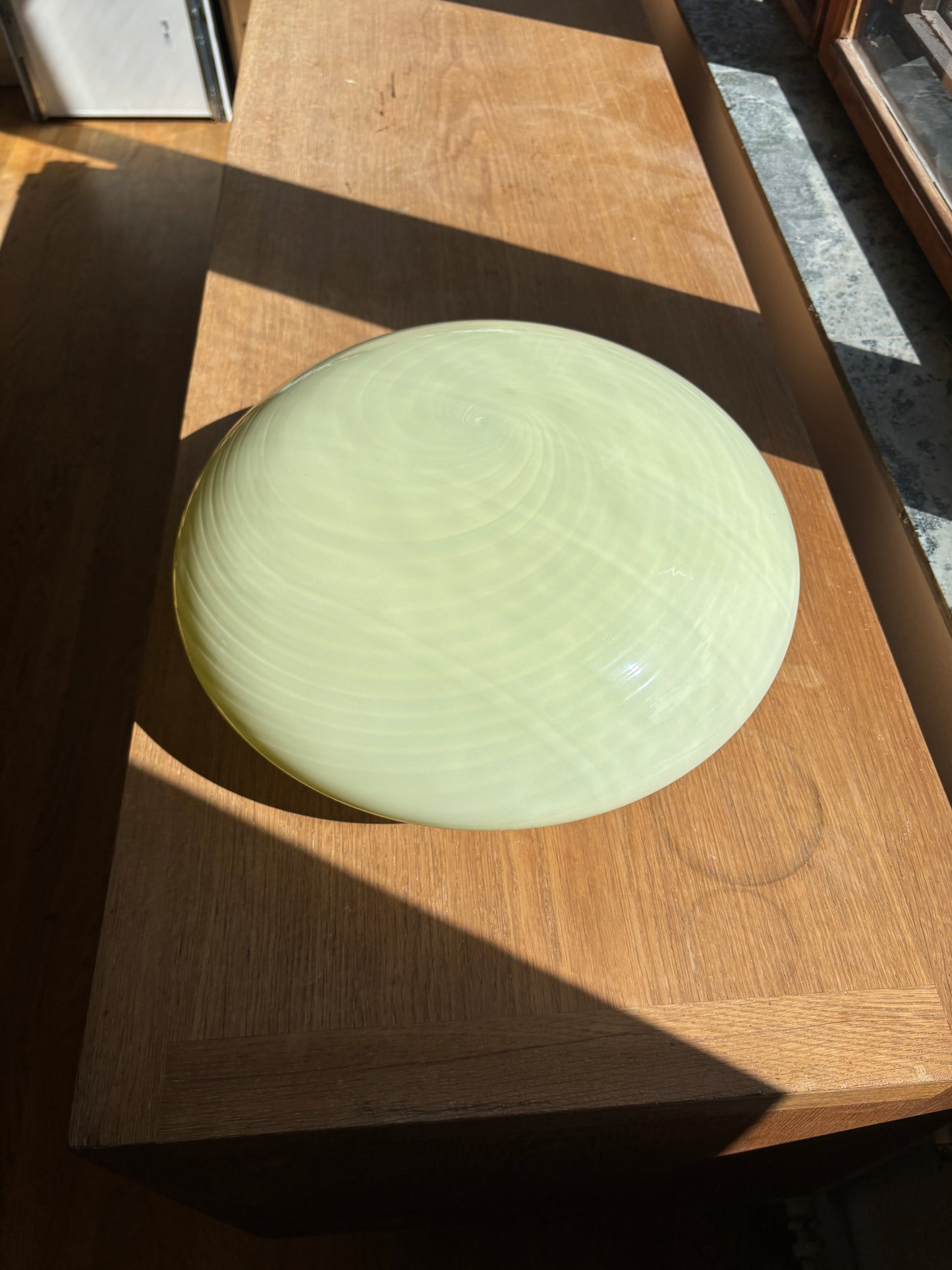 Vintage gul Murano plafond i swirl 36 cm