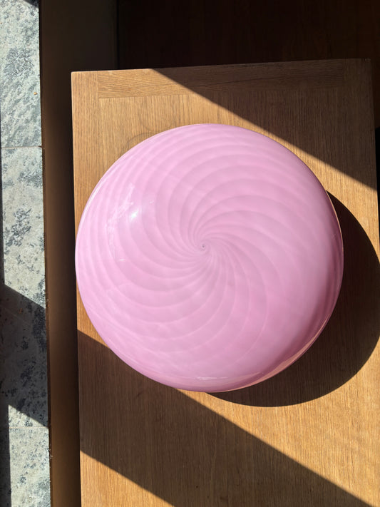 Vintage Pink Murano plafond i swirl 36 cm