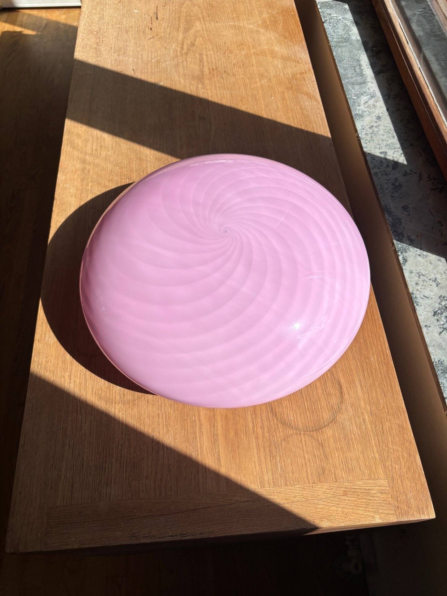 Vintage Pink Murano plafond i swirl 36 cm